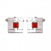 Apollo Red Crystal Cufflinks by Dalaco