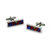 Multi Crystal Dotted Cufflinks by Onyx-Art London