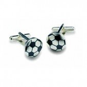 Football Shaped Cufflinks by Onyx-Art London