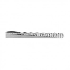 Wave Effect Silver Look Tie Bar by Dalaco