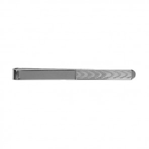 Sterling Silver Silver Ripple Tie Bar by Dalaco