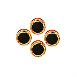 Round Black Enamel Dress Studs Dress Studs by Dalaco