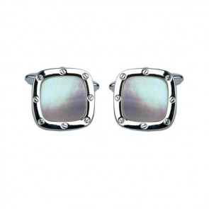 Square Rivet Detailed Cufflinks by Dalaco