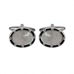 Oval Rivet Detailed Cufflinks by Dalaco