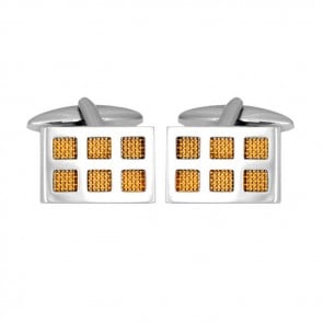 Mesh Square Cufflinks by Dalaco