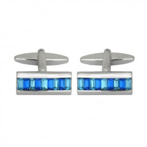 Embedded Blue Stone Cufflinks by Dalaco
