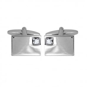 Clear Crystal Corner Cufflinks by Dalaco