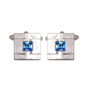 Anurio Blue Crystal Cufflinks by Dalaco