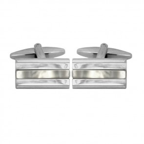 Silver Line Synthetic Mop Cufflinks by Dalaco