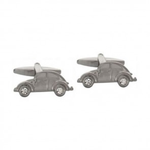 Beetle Silver Car Cufflinks by Dalaco