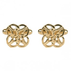 Gold Look Celtic Pattern Cufflinks by Dalaco