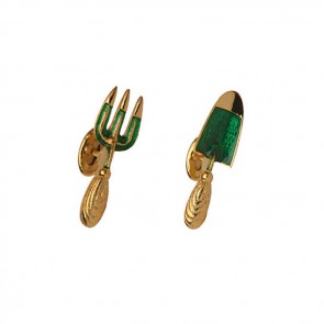 Fork And Trowel Gold Look Cufflinks by Dalaco
