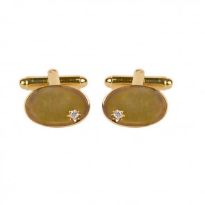 Small Cubic Zirconia Cufflinks by Dalaco