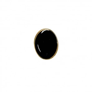 Oval Onyx Gold Border Tie Tac by Dalaco