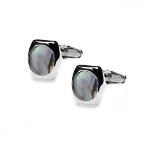 Abalone Semi Prec Skimm Cufflinks by Denison Boston Ltd