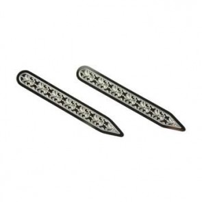 Stainless Floral Skinny Collar Stiffeners by Denison Boston Ltd