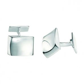 Sterling Silver Simple Rectangular Cufflinks by Gecko