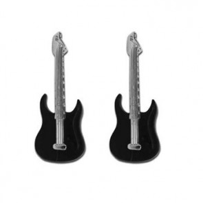 Black Guitar Cufflinks by Mag Mouch Sophos