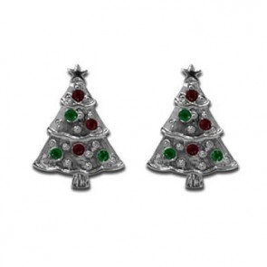 Christmas Tree With Coloured Stones Cufflinks by Mag Mouch Sophos