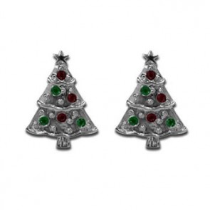Christmas Tree With Coloured Stones Cufflinks by Mag Mouch Sophos
