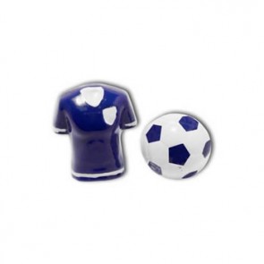 Football Shirt And Ball Blue Cufflinks by Mag Mouch Sophos
