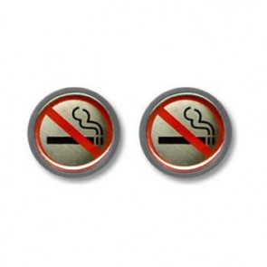No Smoking Sign Cufflinks by Mag Mouch Sophos