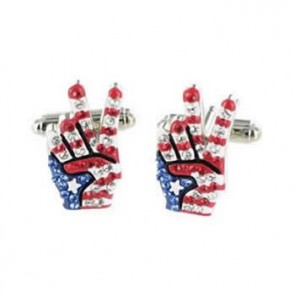 USA Peace Sign Cufflinks by Mag Mouch Sophos