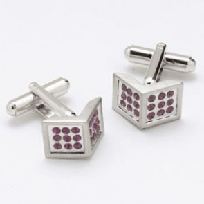 Square Corner Crystal Cufflinks by Onyx-Art London