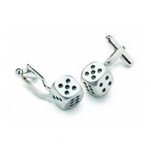 Dice Shaped Cufflinks by Onyx-Art London