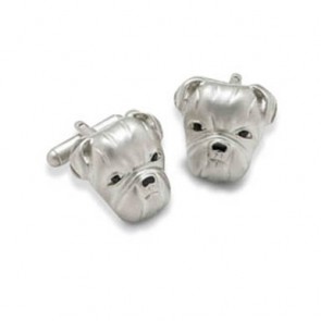 Dogs Head Cufflinks by Onyx-Art London