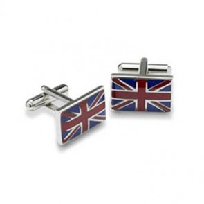 Union Jack Flag Shaped Cufflinks by Onyx-Art London