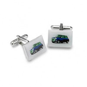 Blue Mini Cufflinks by Onyx-Art London