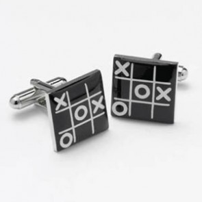 Noughts And Crosses Cufflinks by Onyx-Art London