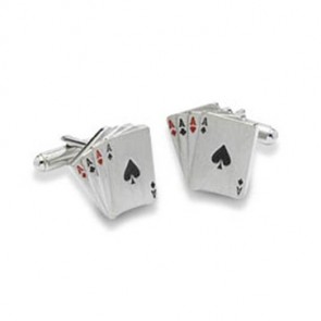 Four Aces Cufflinks by Onyx-Art London