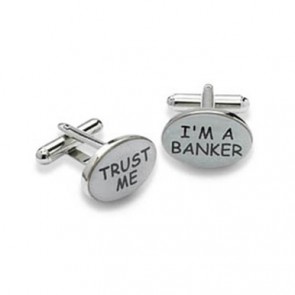 I'm A Banker Cufflinks by Onyx-Art London