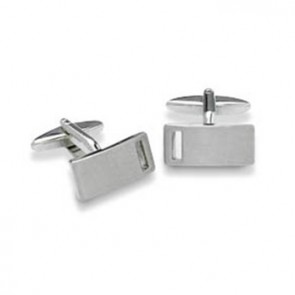 Rectangular With Cutaway Cufflinks by Onyx-Art London