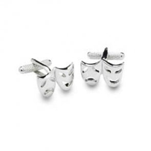 Theatrical Masks Cufflinks by Onyx-Art London