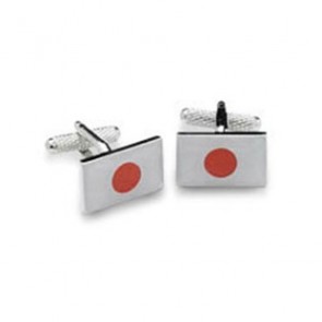 Japan Or Japanese Flag Cufflinks by Onyx-Art London