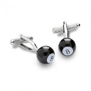 8 Ball Cufflinks by Onyx-Art London