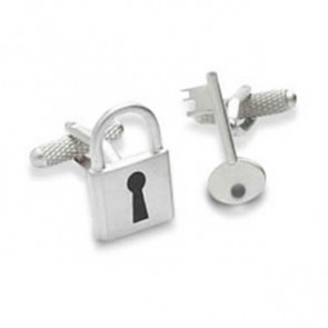 Lock And Key Cufflinks by Onyx-Art London