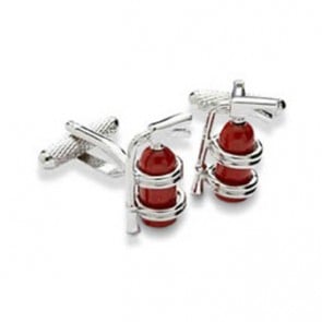 Fire Extinguisher Shaped Cufflinks by Onyx-Art London