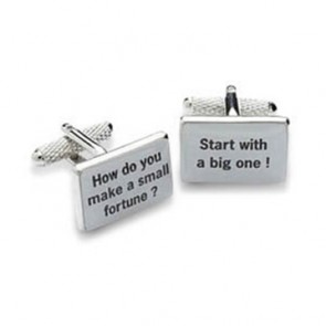 Make A Fortune Cufflinks by Onyx-Art London