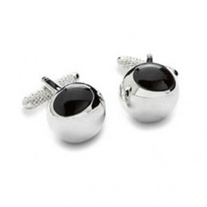 Silver Plain Cufflinks by Onyx-Art London