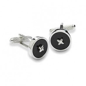 X Marks The Spot Cufflinks by Onyx-Art London