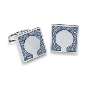 Blue Mosaic And Symbol Cufflinks by Onyx-Art London