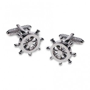 Ships Wheel Cufflinks by Onyx-Art London