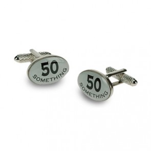 50 Something Logo Cufflinks by Onyx-Art London