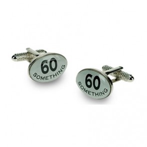 60 Something Logo Cufflinks by Onyx-Art London