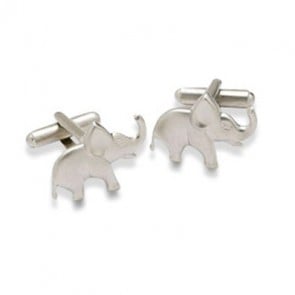 Elephant Shaped Cufflinks by Onyx-Art London