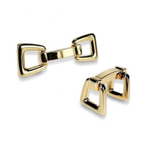 Gilt Stirrup Cufflinks by Onyx-Art London